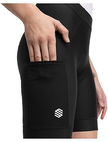 Calções de bikepacking almofadados para mulher
