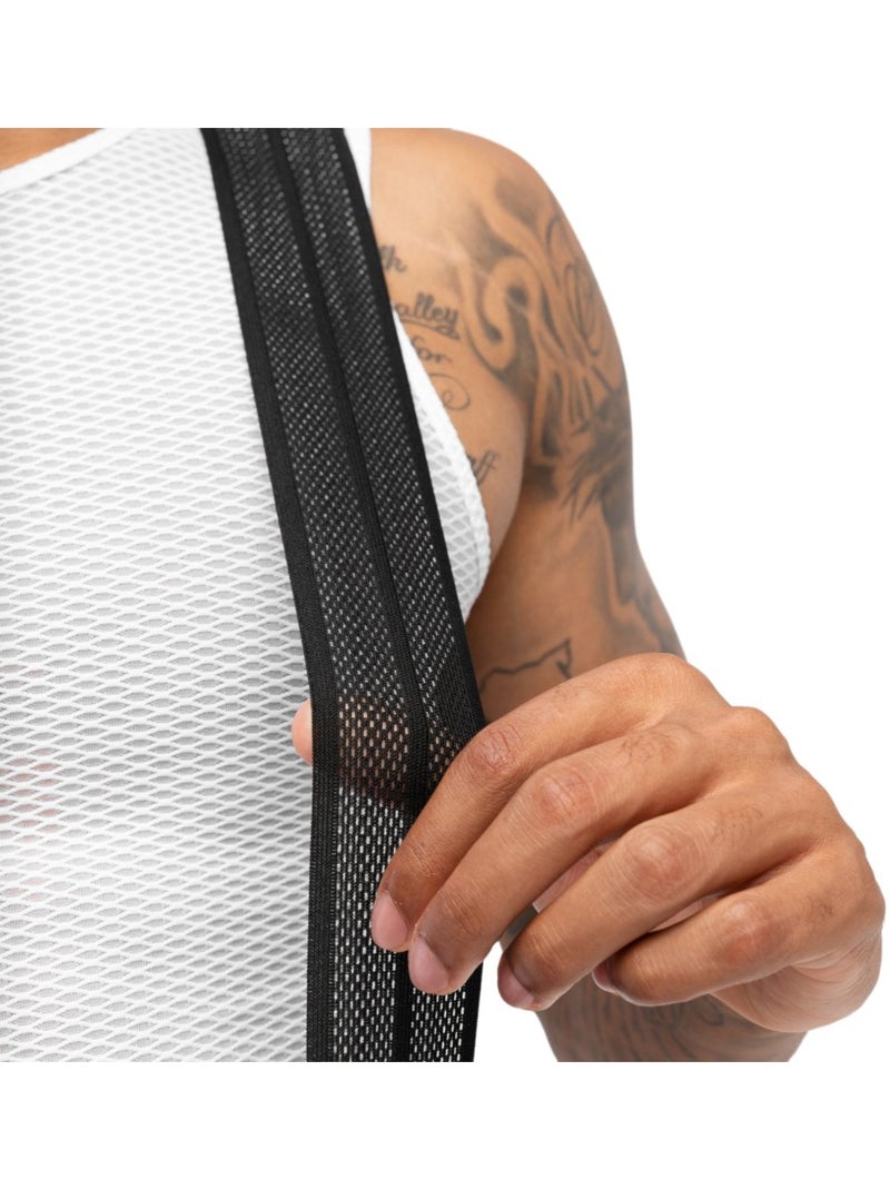 Calções de ciclismo com alças em tecido reciclado para homem Preto - Kiabi