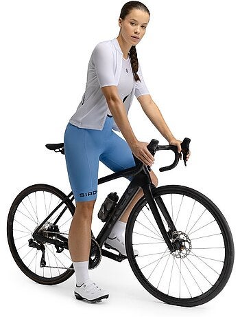 Calções de ciclismo com alças em tecido reciclado para mulher