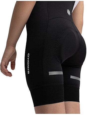 Calções de ciclismo com alças para rapariga