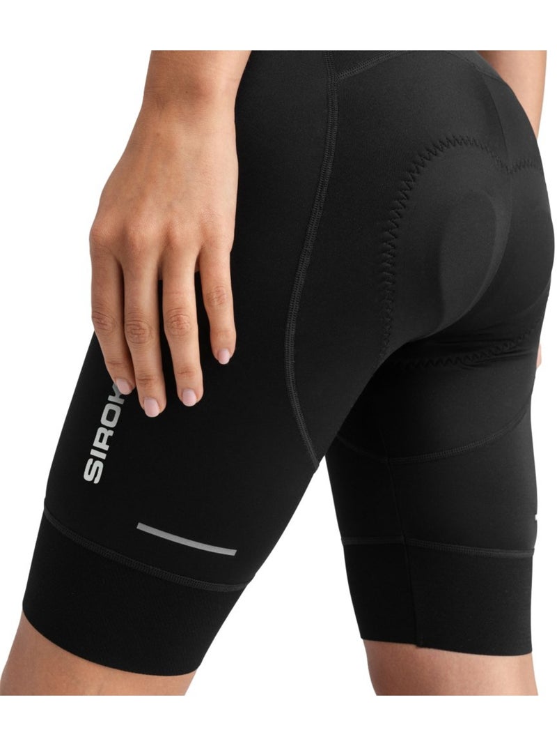 Calções de ciclismo de materiais reciclados para mulher Preto - Kiabi