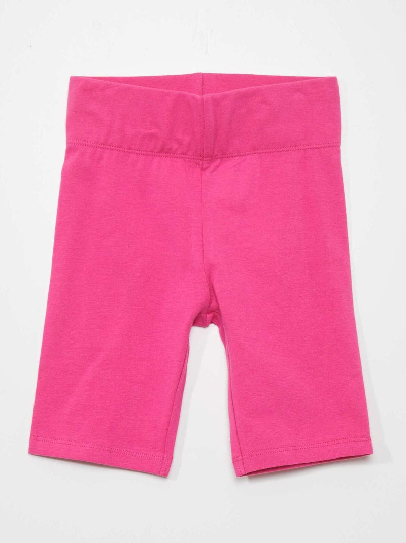 Calções de ciclismo em algodão elástico ROSA - Kiabi