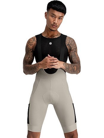 Calções de ciclismo gravel com alças para homem