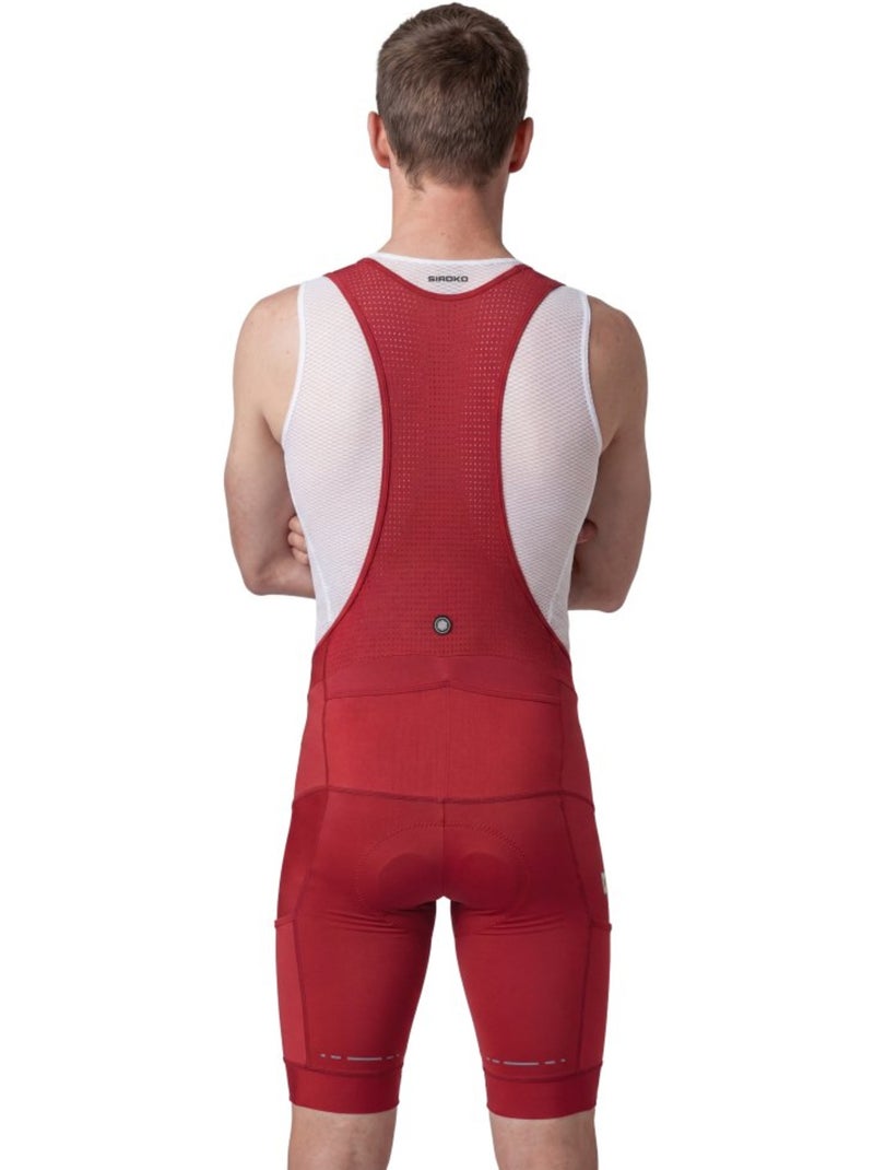 Calções de ciclismo gravel com alças para homem Vermelho - Kiabi