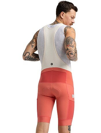 Calções de ciclismo gravel com alças para homem