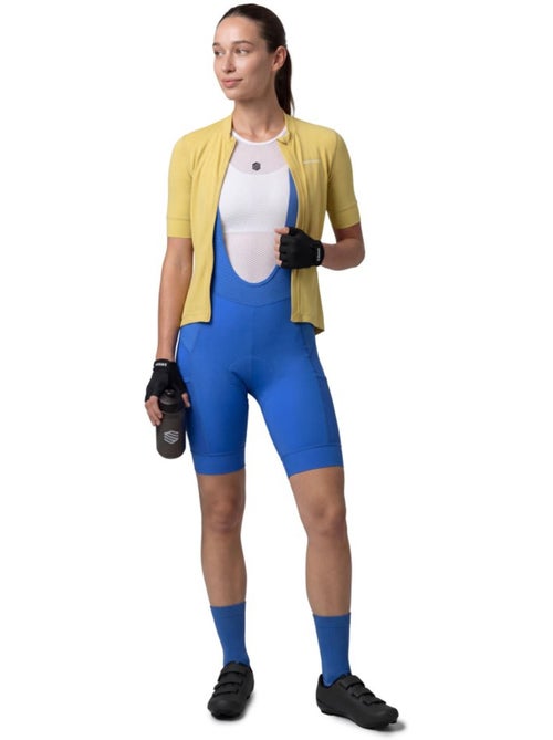 Calções de ciclismo gravel com alças para mulher - Kiabi