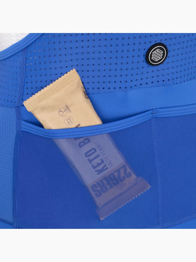 Calções de ciclismo gravel com alças para mulher Azul - Kiabi