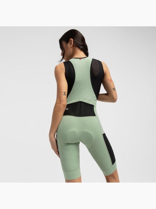 Calções de ciclismo gravel com alças para mulher - Kiabi