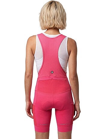 Calções de ciclismo gravel com alças para mulher