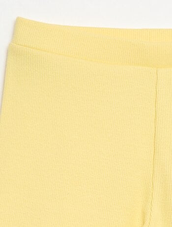 Calções de ciclista canelados