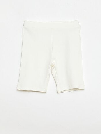 Calções de ciclista canelados