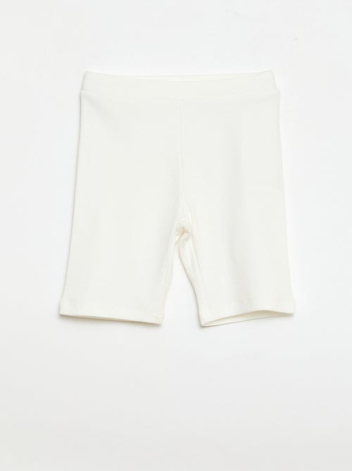 Calções de ciclista canelados - Kiabi