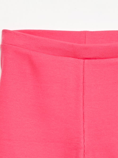 Calções de ciclista canelados - Kiabi