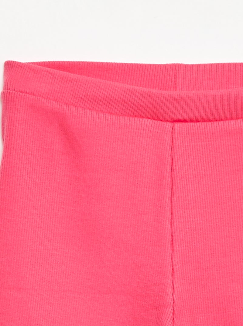 Calções de ciclista canelados Rosa - Kiabi