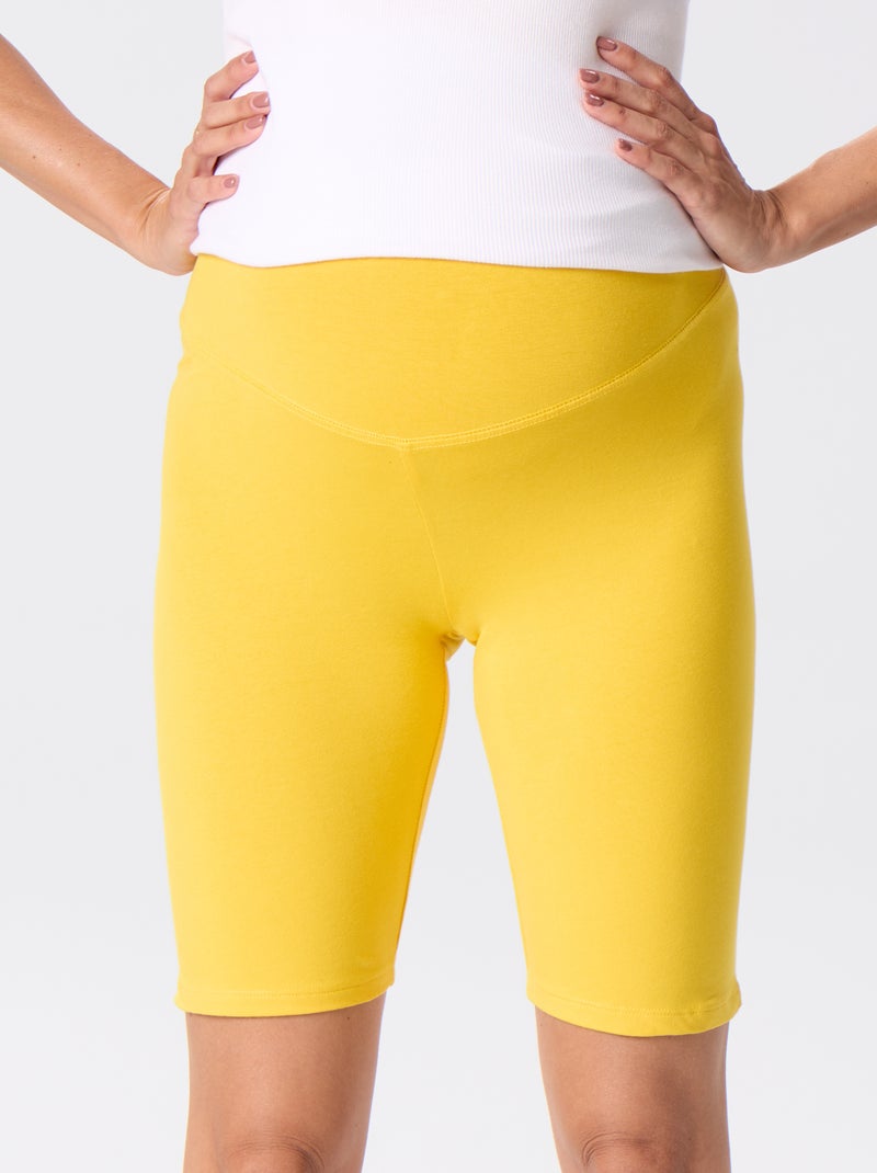 Calções de ciclista de grávida Amarelo - Kiabi
