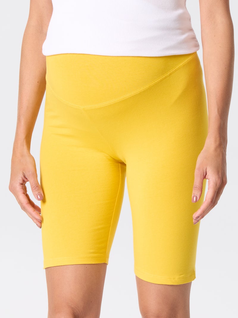 Calções de ciclista de grávida Amarelo - Kiabi