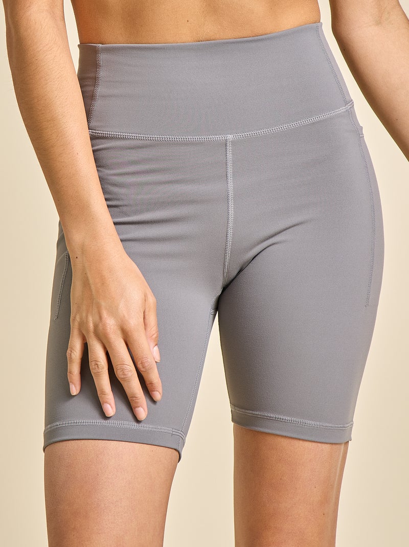 Calções de ciclista desportivos - (ekstract) Cinza - Kiabi
