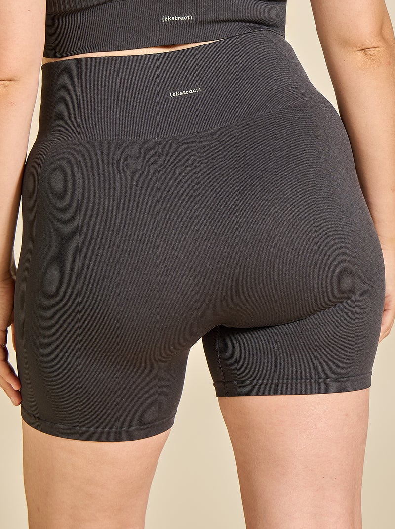 Calções de ciclista desportivos canelados - (ekstract) Preto - Kiabi