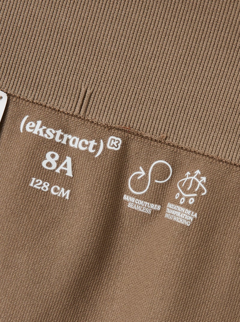 Calções de ciclista desportivos sem costuras - (ekstract) Bege - Kiabi