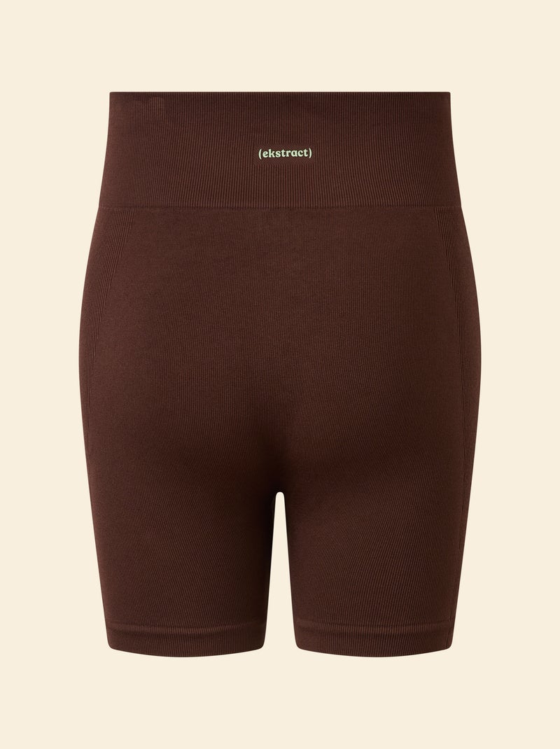 Calções de ciclista desportivos sem costuras - (ekstract) Castanho - Kiabi
