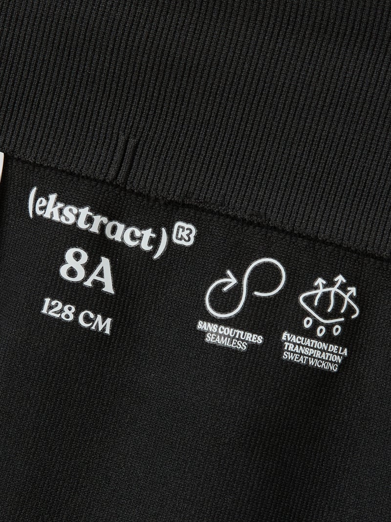 Calções de ciclista desportivos sem costuras - (ekstract) Preto - Kiabi