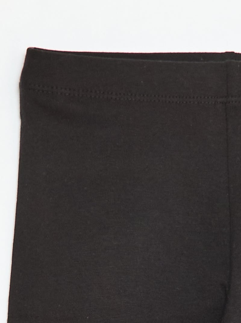 Calções de ciclista em jersey de algodão liso Preto - Kiabi