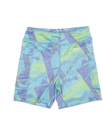 Calções de Criança Reebok PKT Hot em Roxo/Azul/Verde