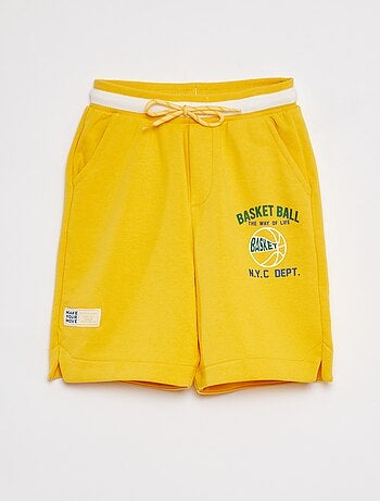 Calções de desporto com cintura contrastante