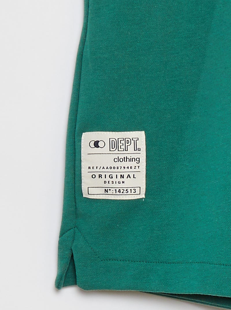 Calções de desporto com cintura contrastante VERDE - Kiabi