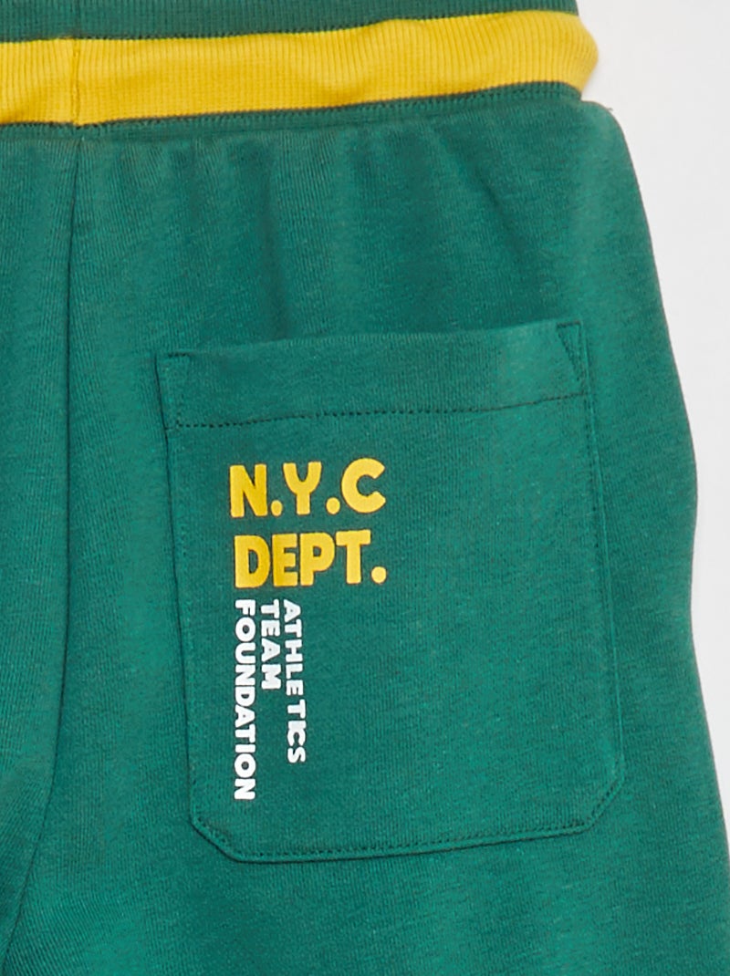 Calções de desporto com cintura contrastante VERDE - Kiabi