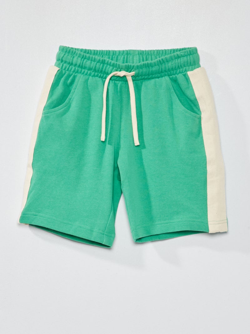 Calções de desporto com faixas dos lados VERDE - Kiabi