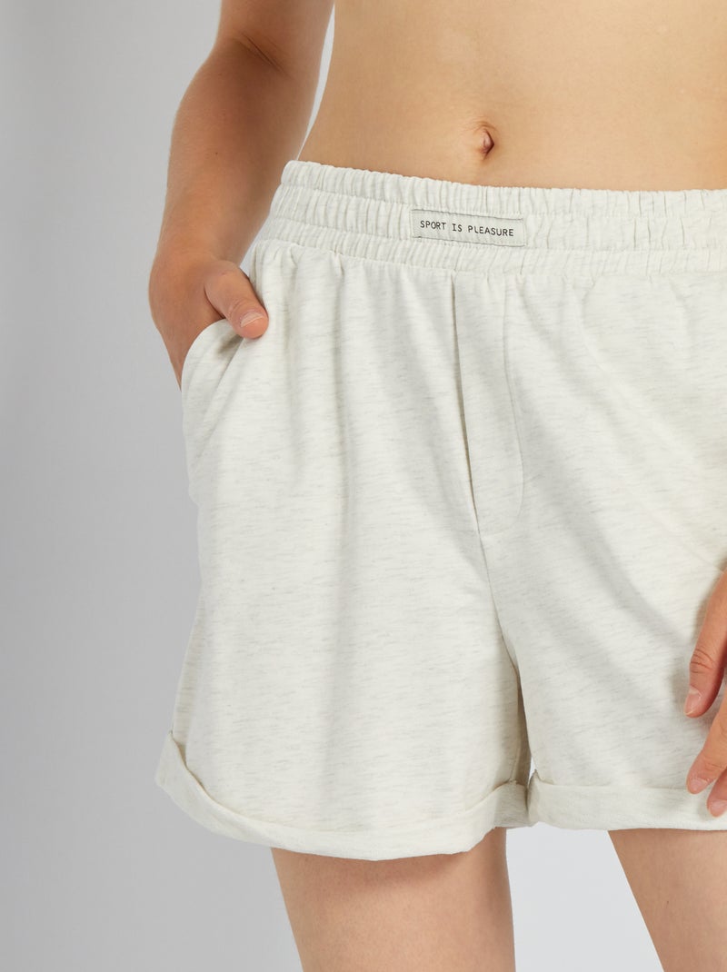 Calções de desporto de malha matizada CINZA - Kiabi