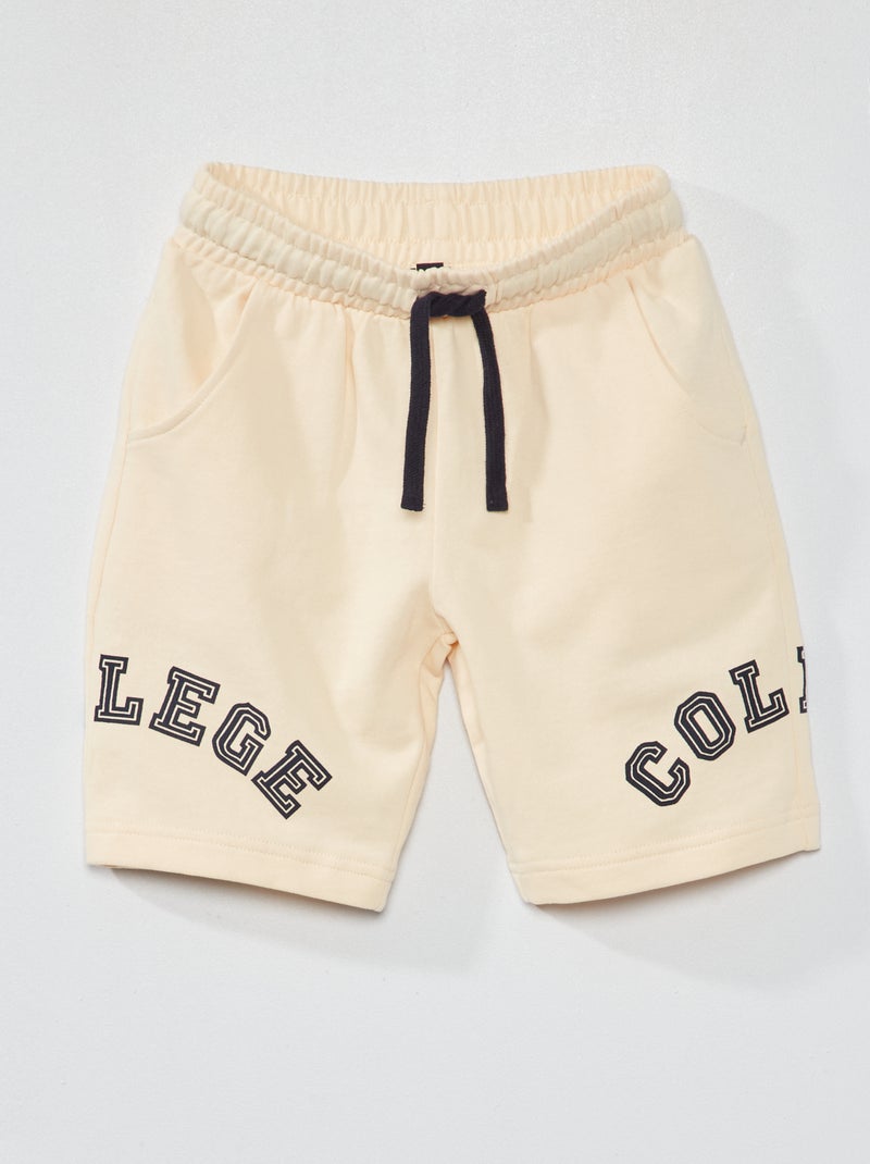 Calções de desporto em algodão BRANCO - Kiabi