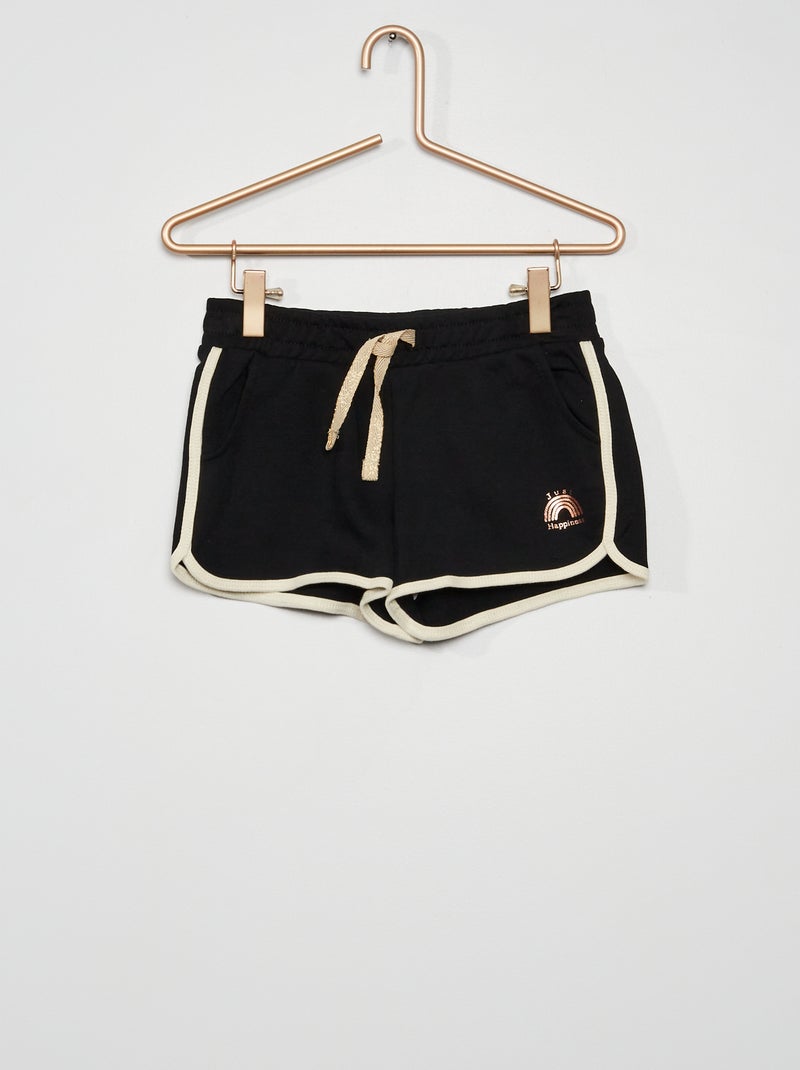 Calções de desporto em moletão Preto - Kiabi