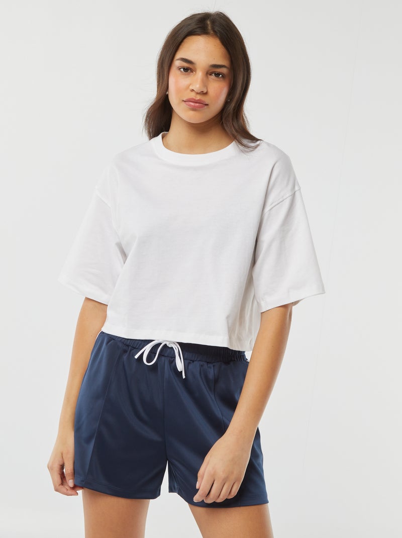 Calções de desporto lisos AZUL - Kiabi