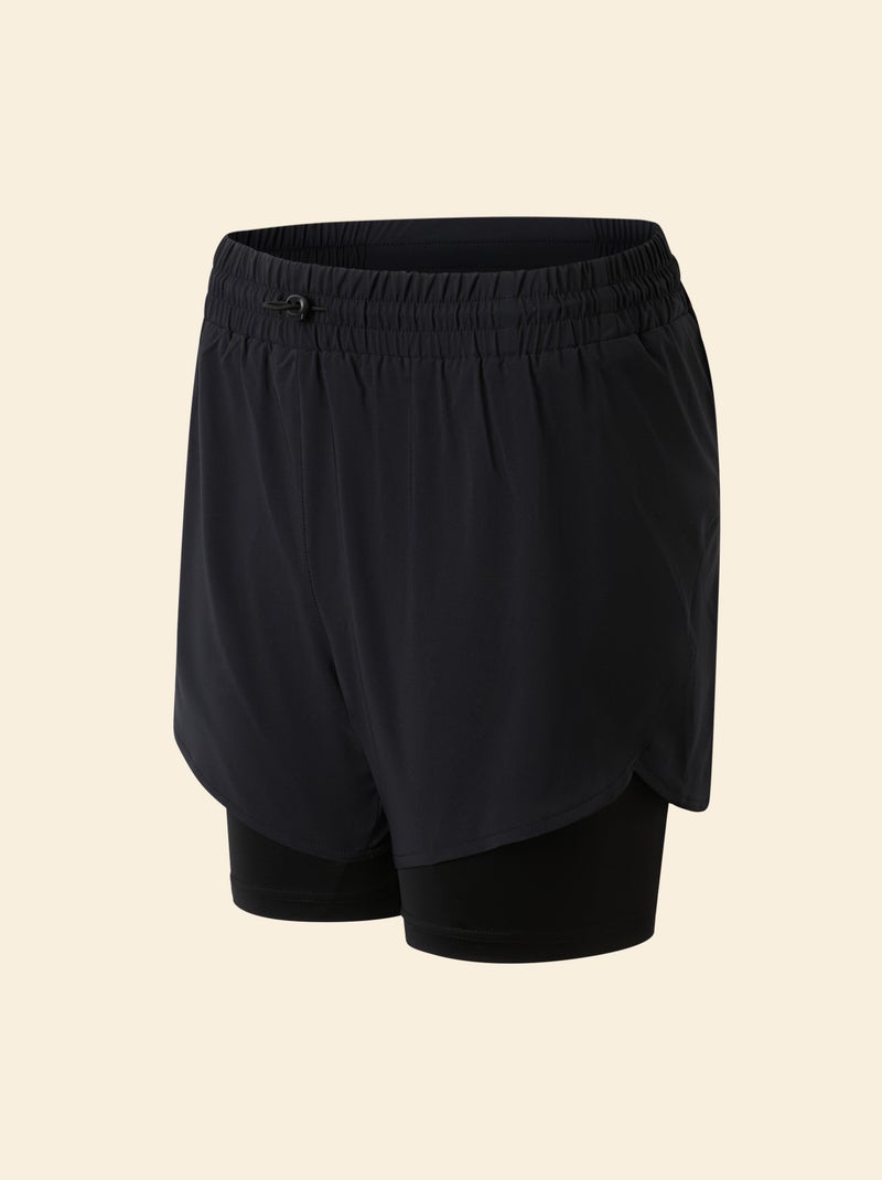 Calções de desporto modelo 2 em 1 - (ekstract) Preto - Kiabi