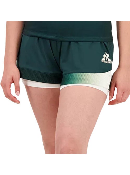 Calções de Desporto Verdes Le Coq Sportif Tennis Pro 24 N°2 - Kiabi Calções de Desporto Verdes Le Coq Sportif Tennis Pro 24 N°2 - Kiabi