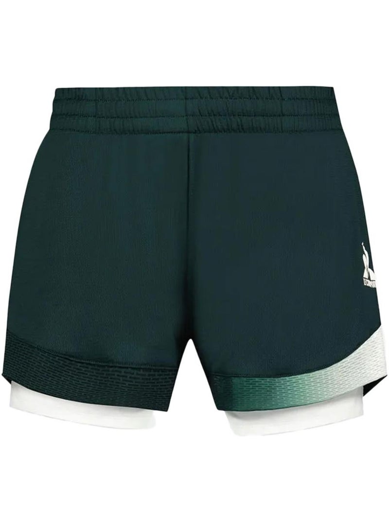 Calções de Desporto Verdes Le Coq Sportif Tennis Pro 24 N°2 Verde - Kiabi