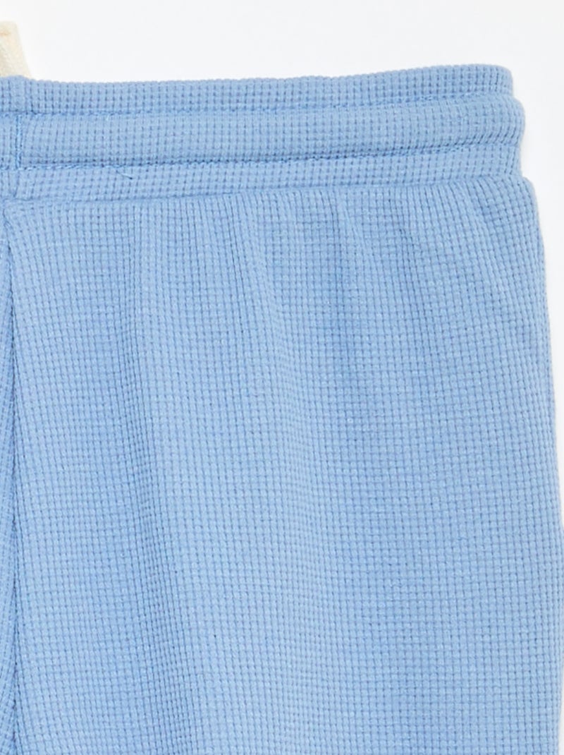 Calções de favo de mel Azul - Kiabi