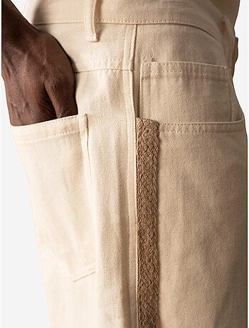 Calções de gabardina bordados giesto