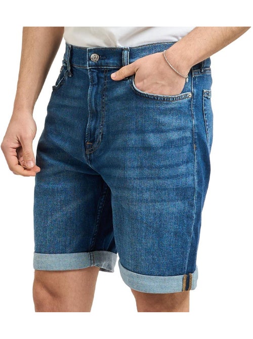 Calções de Ganga Azuis Calvin Klein Jeans Hampton para Homem - Kiabi Calções de Ganga Azuis Calvin Klein Jeans Hampton para Homem - Kiabi
