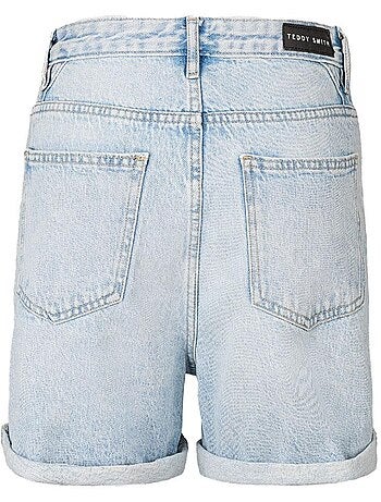 Calções de Ganga Azuis Teddy Smith Slucy para Mulher