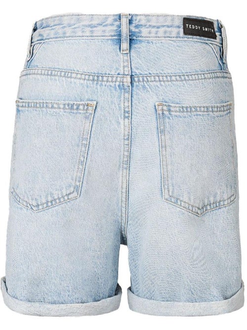 Calções de Ganga Azuis Teddy Smith Slucy para Mulher - Kiabi Calções de Ganga Azuis Teddy Smith Slucy para Mulher - Kiabi