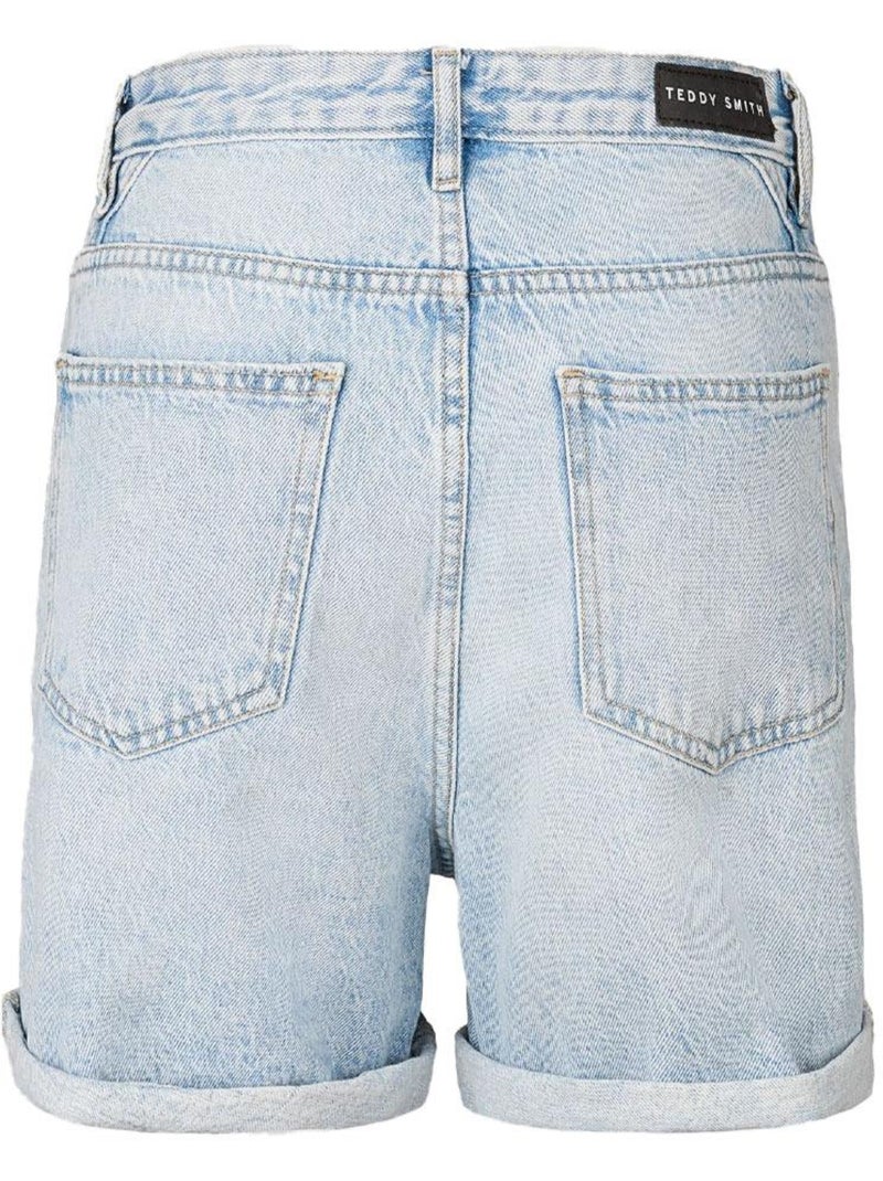 Calções de Ganga Azuis Teddy Smith Slucy para Mulher Azul - Kiabi