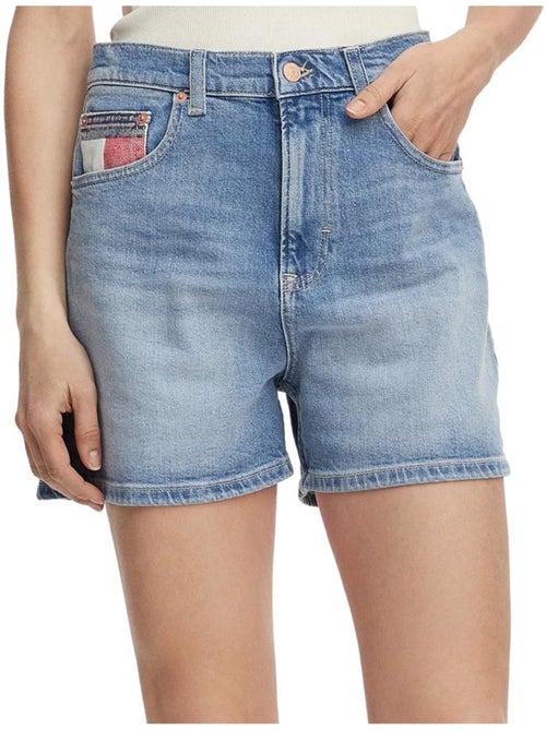 Calções de Ganga Azuis Tommy Hilfiger RWB para Mulher - Kiabi Calções de Ganga Azuis Tommy Hilfiger RWB para Mulher - Kiabi