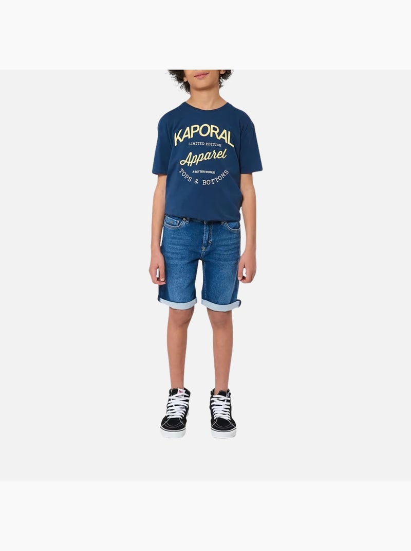 Calções de Ganga Azul Escuro para Menino Kaporal Decoxe Azul-jeans - Kiabi