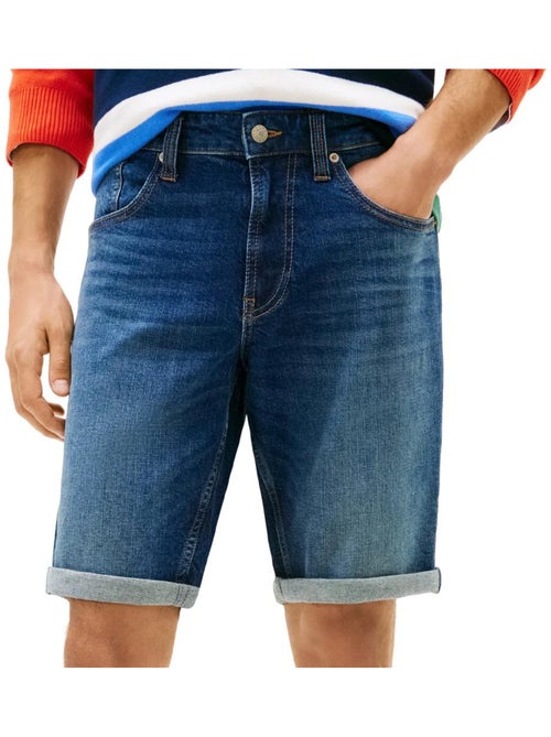 Calções de Ganga Azul Escuro Tommy Hilfiger Ronnie 26 para Homem - Kiabi Calções de Ganga Azul Escuro Tommy Hilfiger Ronnie 26 para Homem - Kiabi