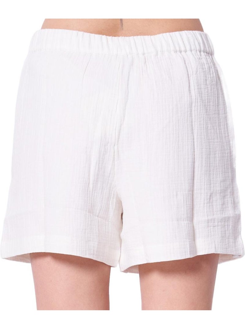 Calções de Ganga Bege Calvin Klein Jeans para Mulher Bege - Kiabi