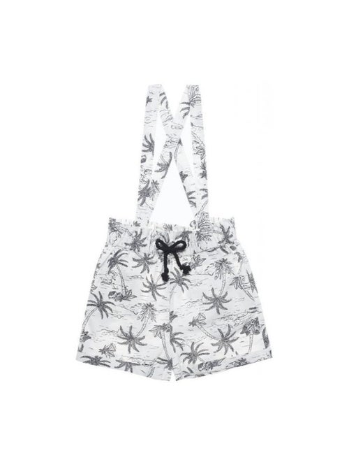 Calções de Ganga com Alças para Menina Teddy Smith Chou Cru/Preto - Kiabi Calções de Ganga com Alças para Menina Teddy Smith Chou Cru/Preto - Kiabi