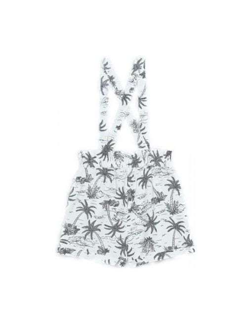 Calções de Ganga com Alças para Menina Teddy Smith Chou Cru/Preto - Kiabi Calções de Ganga com Alças para Menina Teddy Smith Chou Cru/Preto - Kiabi